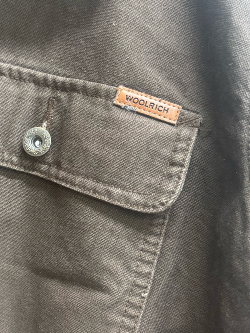 Woolrich Barn Jacket men’s XXL Sherpa Lined Canvas Chore Coat Brown Workwear - Picture 7 of 9